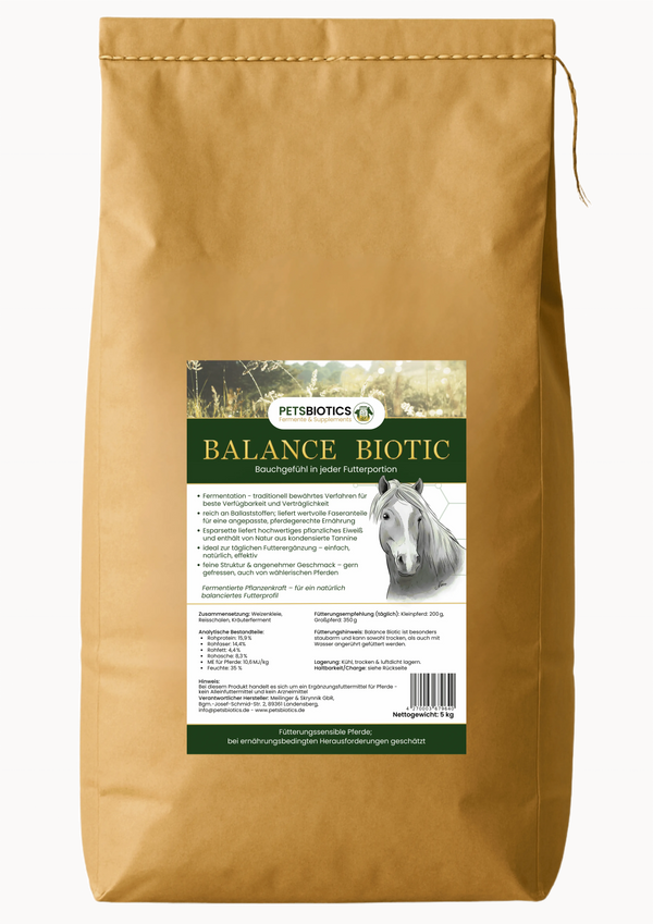 Balance Biotic fermentiertes Ergänzungsfutter für Pferde mit sensibler Verdauung