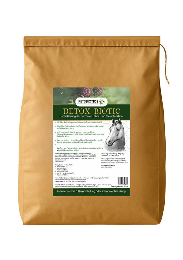 Detox Biotic Bitterstoffreiche Pflanzen und fermentierte Rohstoffe für eine bewusste Leber- und Stoffwechselfütterung