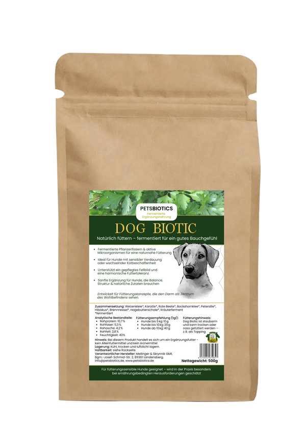 Dog Biotic Fermentierte Fütterungsroutine für Hunde mit sensibler Verdauung