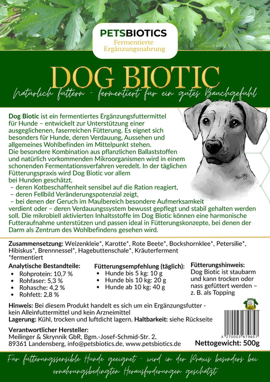 Probiotisches Hundefutter fr Darm & Verdauung  Dog Biotic  petsbiotics