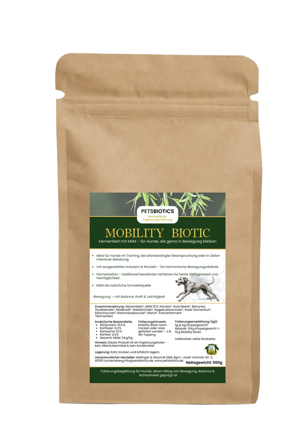 Mobility Biotic Fermentiertes Ergänzungsfutter für Gelenke & Beweglichkeit beim Hund